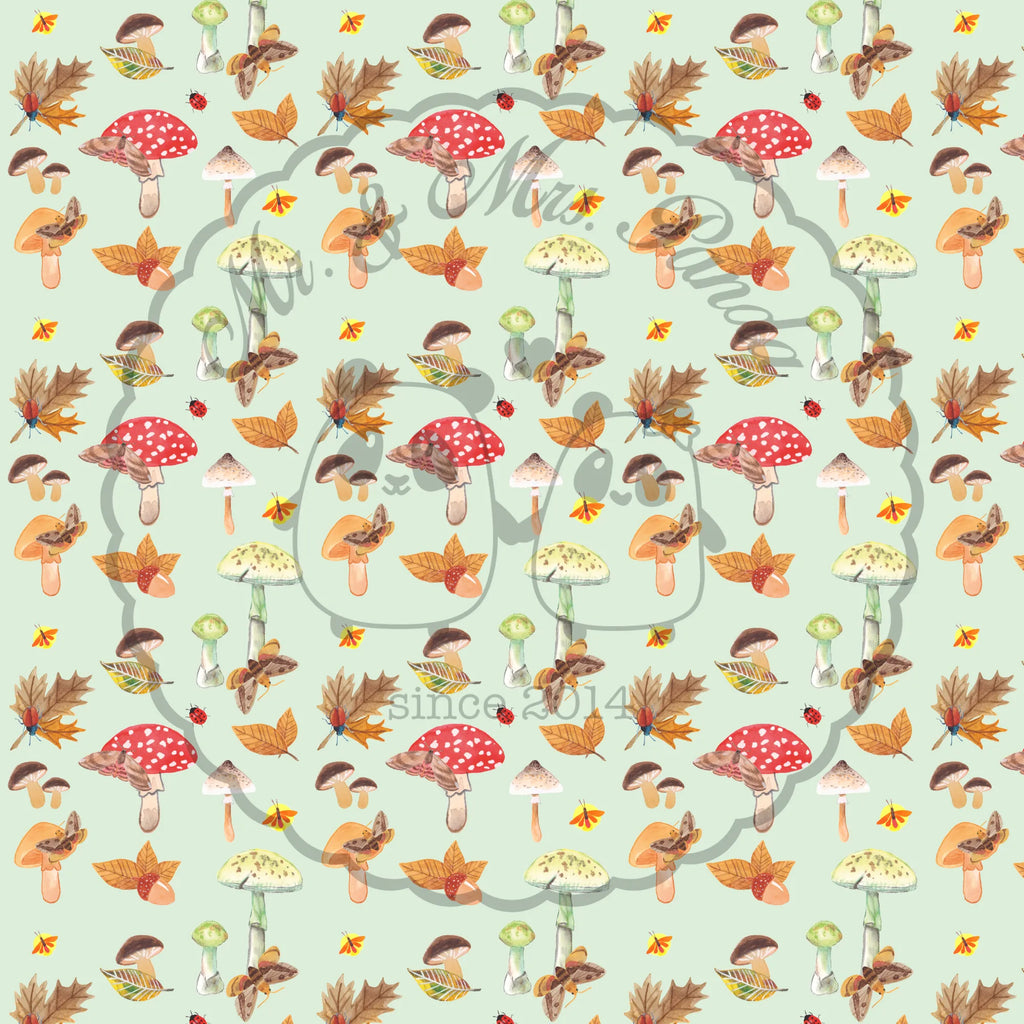 Sherpa cuddly blanket Autumn Mushrooms Pilz Muster, Herbstwald, Wald, Pilze, Schmetterlings Muster