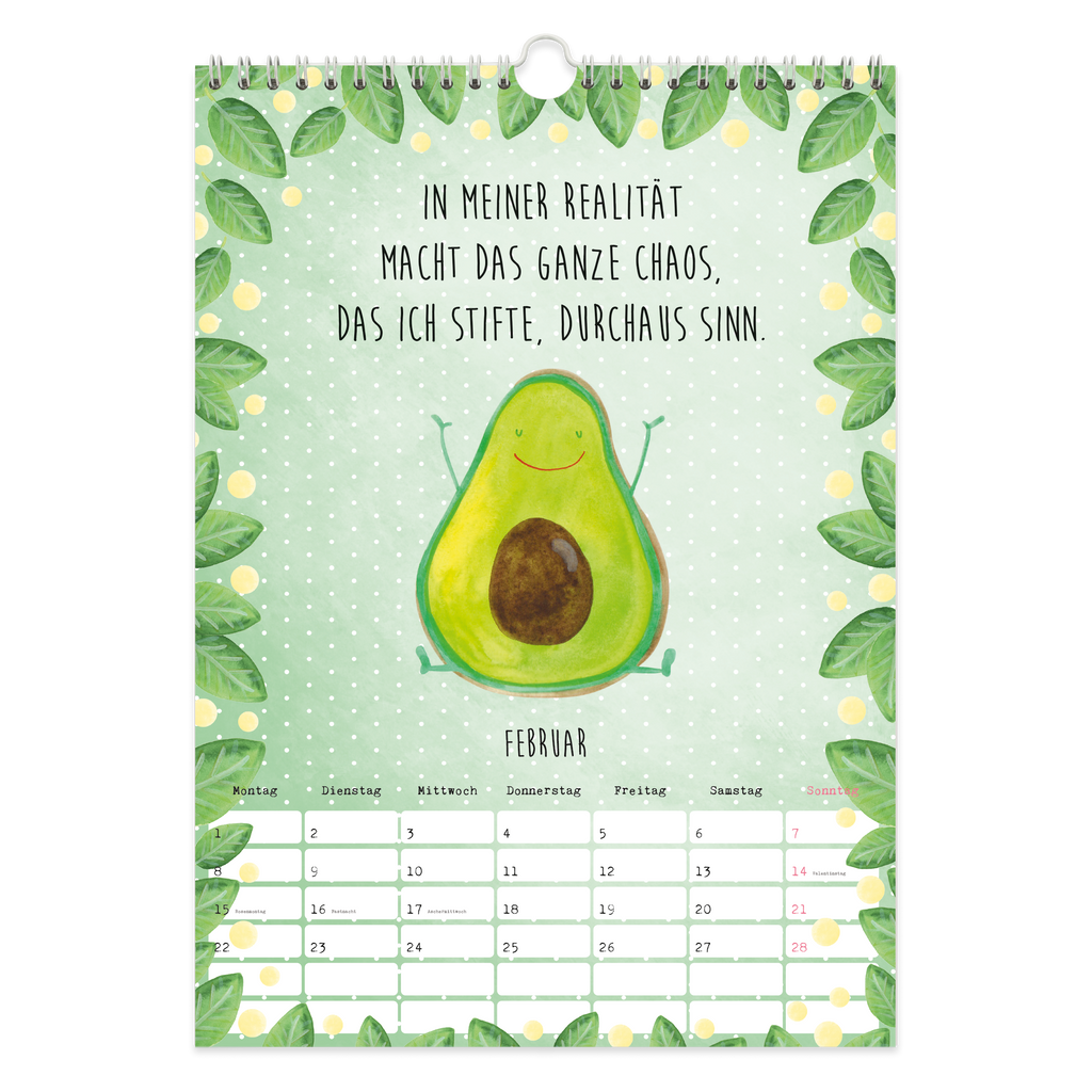 A3 Wandkalender 2024 Avocado Collection Wandkalender, Kalender, Jahreskalender, Terminplaner, Wand, Jahresplaner, Avocado, Veggie, Vegan, Gesund
