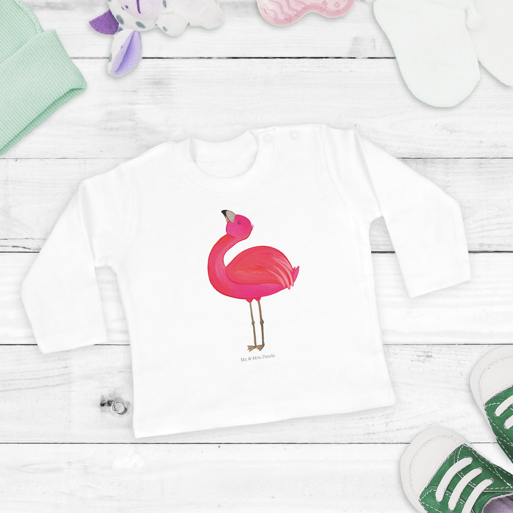 Baby Longsleeve Flamingo stolz Mädchen, Jungen, Baby, Langarm, Bio, Kleidung, Longsleeve, Flamingo, stolz, Freude, Selbstliebe, Selbstakzeptanz, Freundin, beste Freundin, Tochter, Mama, Schwester