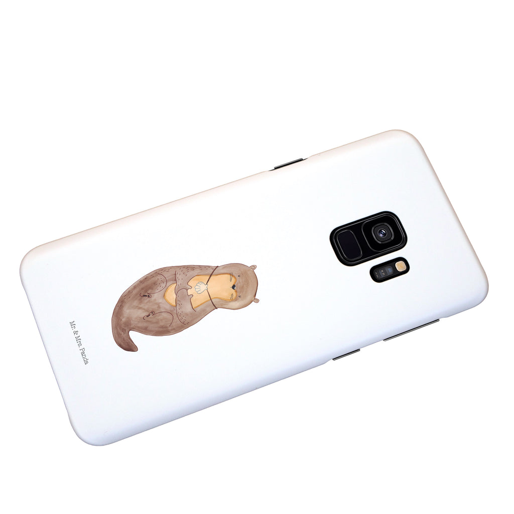 Handyhülle Otter mit Muschelmedaillon Samsung Galaxy S9, Handyhülle, Smartphone Hülle, Handy Case, Handycover, Hülle, Otter, Fischotter, Seeotter, Otterliebe, grübeln, träumen, Motivation, Tagträumen, Büro