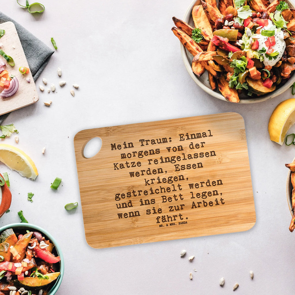 Bambus - deska do krojenia Mein Traum: Einmal morgens... Przysłowie, przysłowia, zabawne przysłowia, mądrości, cytaty, prezenty z przysłowiami