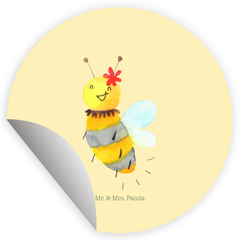 Rund Aufkleber Biene Blume Sticker, Aufkleber, Etikett, Biene, Wespe, Hummel