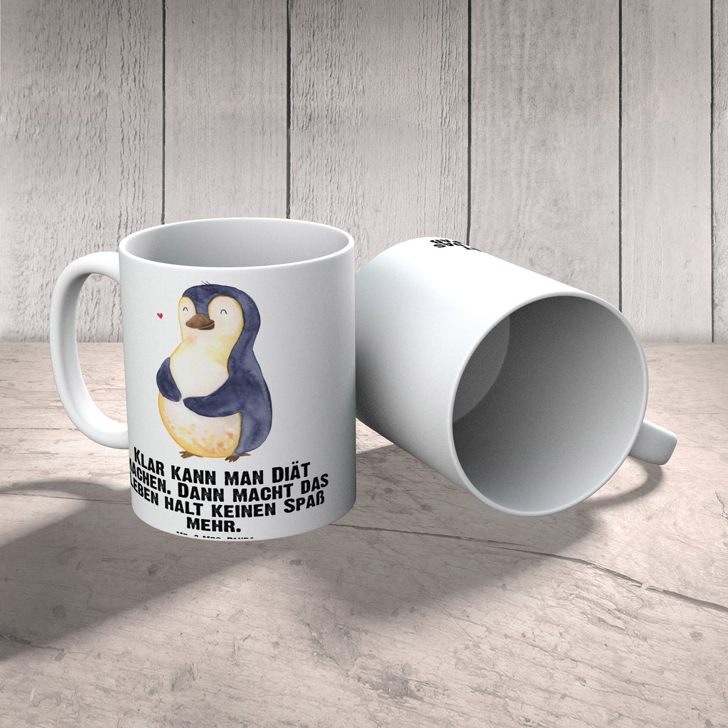 XL Tasse Pinguin Diät XL Tasse, Große Tasse, Grosse Kaffeetasse, XL Becher, XL Teetasse, spülmaschinenfest, Jumbo Tasse, Groß, Pinguin, Pinguine, Diät, Abnehmen, Abspecken, Gewicht, Motivation, Selbstliebe, Körperliebe, Selbstrespekt