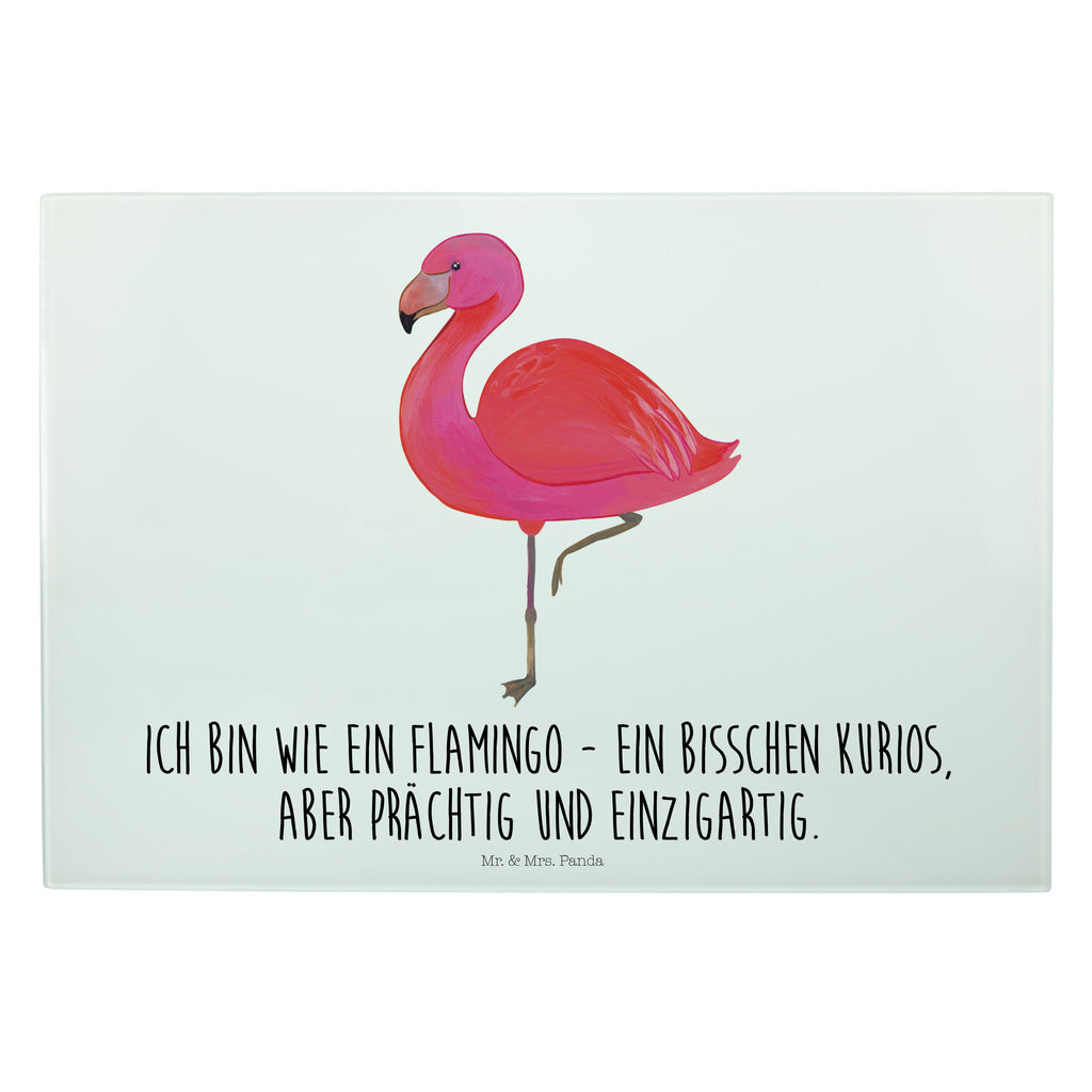 Glasschneidebrett Flamingo classic Glasschneidebrett, Schneidebrett, Frühstücksbrett, Küche, Flamingo, Einzigartig, Selbstliebe, Stolz, ich, für mich, Spruch, Freundin, Freundinnen, Außenseiter, Sohn, Tochter, Geschwister