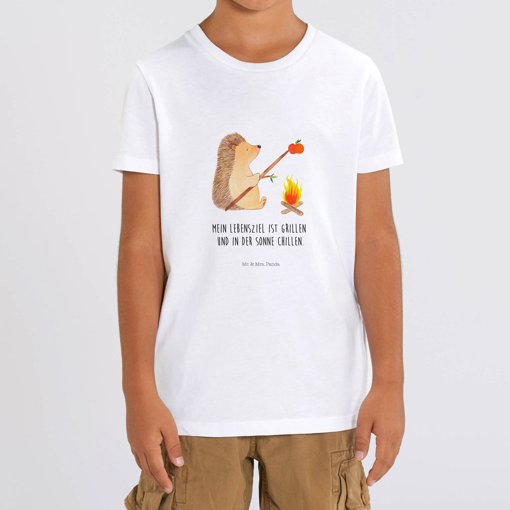 Organic Kinder T-Shirt Igel Grillen Kinder T-Shirt, Kinder T-Shirt Mädchen, Kinder T-Shirt Jungen, Tiermotive, Gute Laune, lustige Sprüche, Tiere, Igel, Grillen, Ziele, Motivation, arbeitslos, Sinn des Lebens, Spruch