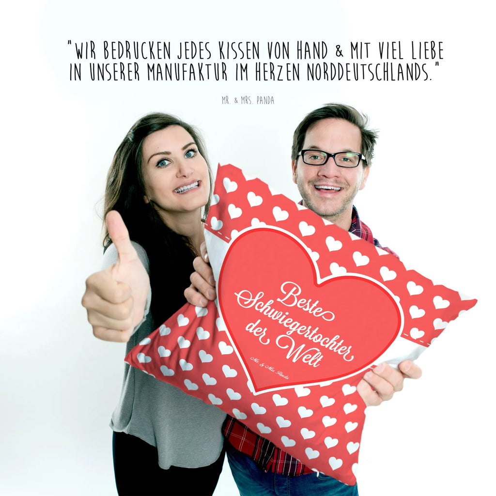 Cushion Schwiegertochter Pillow, 40x40, cushion, 40 x 40, pillow case, pillows, fluffy, couch, pad, sofa, settee, bed, soft, bedroom, Heart Love In Love Thank You Birthday Best Best Thank You