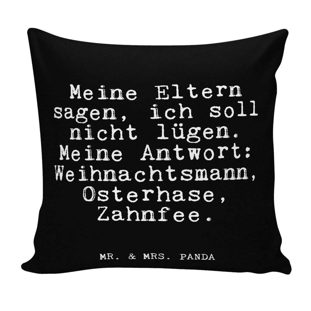 Cushion Meine Eltern sagen, ich... pad, Pillow, 40 x 40, couch, fluffy, settee, sofa, pillow case, bedroom, 40x40, bed, soft, cushion, pillows, saying, sayings, funny, wisdom, quotes, Glizzer Spell Proverbs Wisdom Quotes Funny Wisdom Words