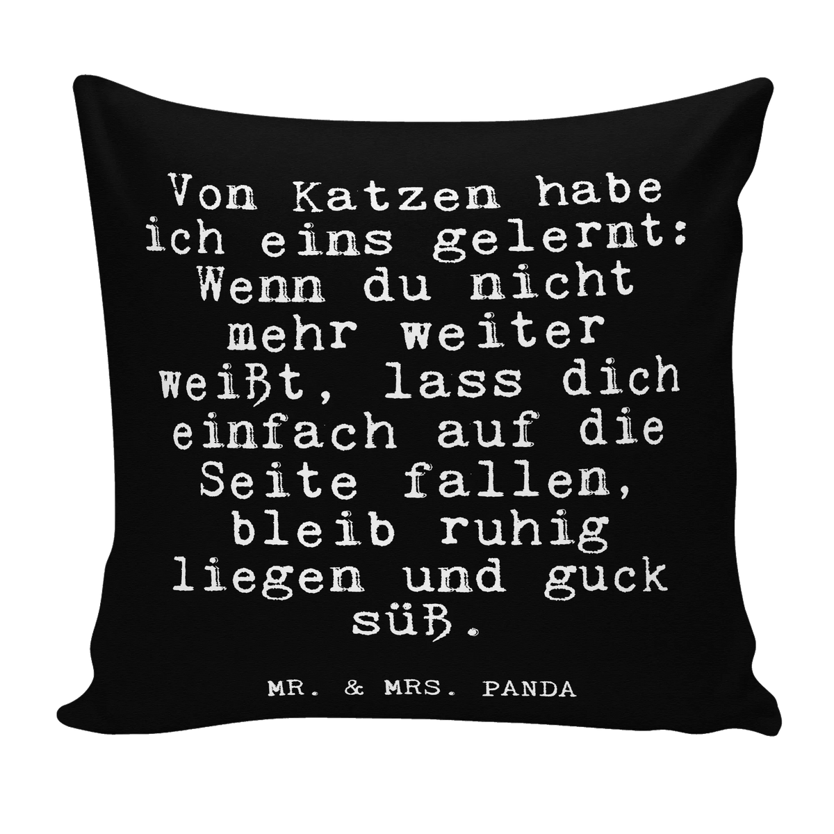 Cushion Von Katzen habe ich... sofa, 40 x 40, couch, pillows, settee, 40x40, pillow case, fluffy, pad, bedroom, bed, cushion, soft, Pillow, saying, sayings, funny, wisdom, quotes, Glizzer Spell Proverbs Wisdom Quotes Funny Wisdom Words