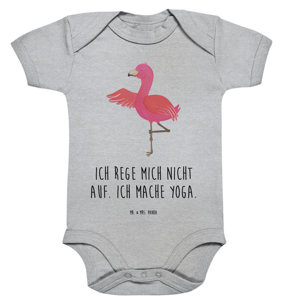 Organic Baby Body Flamingo Yoga Babykleidung, Babystrampler, Strampler, Wickelbody, Baby Erstausstattung, Junge, Mädchen, Flamingo, Vogel, Yoga, Namaste, Achtsamkeit, Yoga-Übung, Entspannung, Ärger, Aufregen, Tiefenentspannung