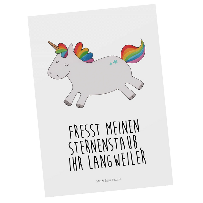 Postcard unicorn happy