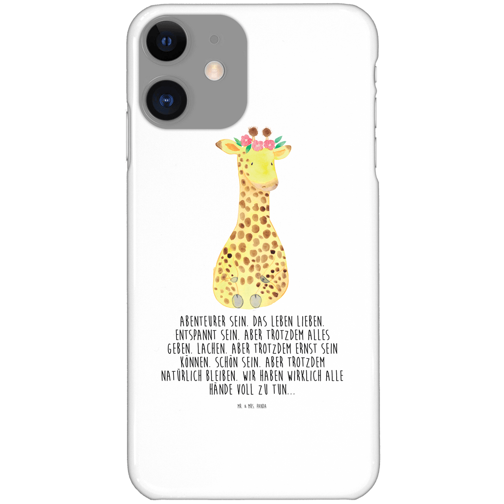 Handyhülle Giraffe Blumenkranz Iphone XR Handyhülle, Iphone XR, Handyhülle, Premium Kunststoff, Afrika, Wildtiere, Giraffe, Blumenkranz, Abenteurer, Selbstliebe, Freundin