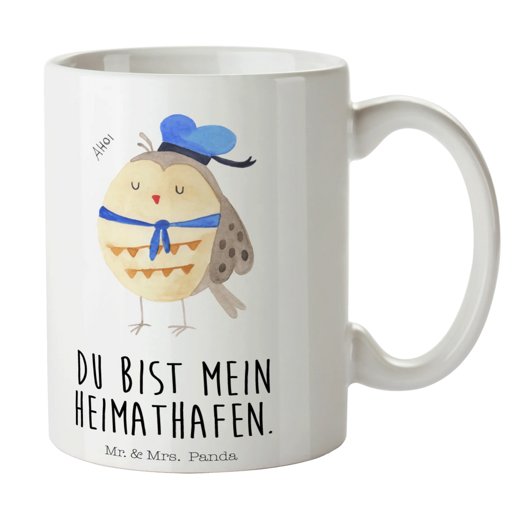 Tasse Eule Matrose Henkelbecher, Geschenktasse, Tasse mit Spruch, kaffeetasse bedruckt, Frühstückstasse, Pott, Mug, Sprüchetasse, Kakaotasse, Teetasse, milchkaffeetasse, Keramikbecher, Bürotasse, Tasse, Teepott, Bürobecher, hochwertige tasse, statement tasse, tasse für kaffee, Frühstücksbecher, Trinktasse, Tasse mit Motiv, Kaffeebecher, heißgetränkebecher, Kaffeetasse, kaffeebecher bedruckt, Dekotasse, Kaffeepott, kaffeebecher keramik, Teebecher, Trinkbecher, Bedruckte Tasse, schöne tasse, haferl, Designtasse, Henkeltasse, Coffee Mug, kaffeetasse keramik, design tasse, Motivtasse, Becher, Keramiktasse, tasse für büro, Eule, Owl, Hochzeitstag Geschenk, Wortspiel Lustig, Ehe, Matrose, Heimathafen, Seefahrer, Eule Deko, Eule Spruch, Freundin