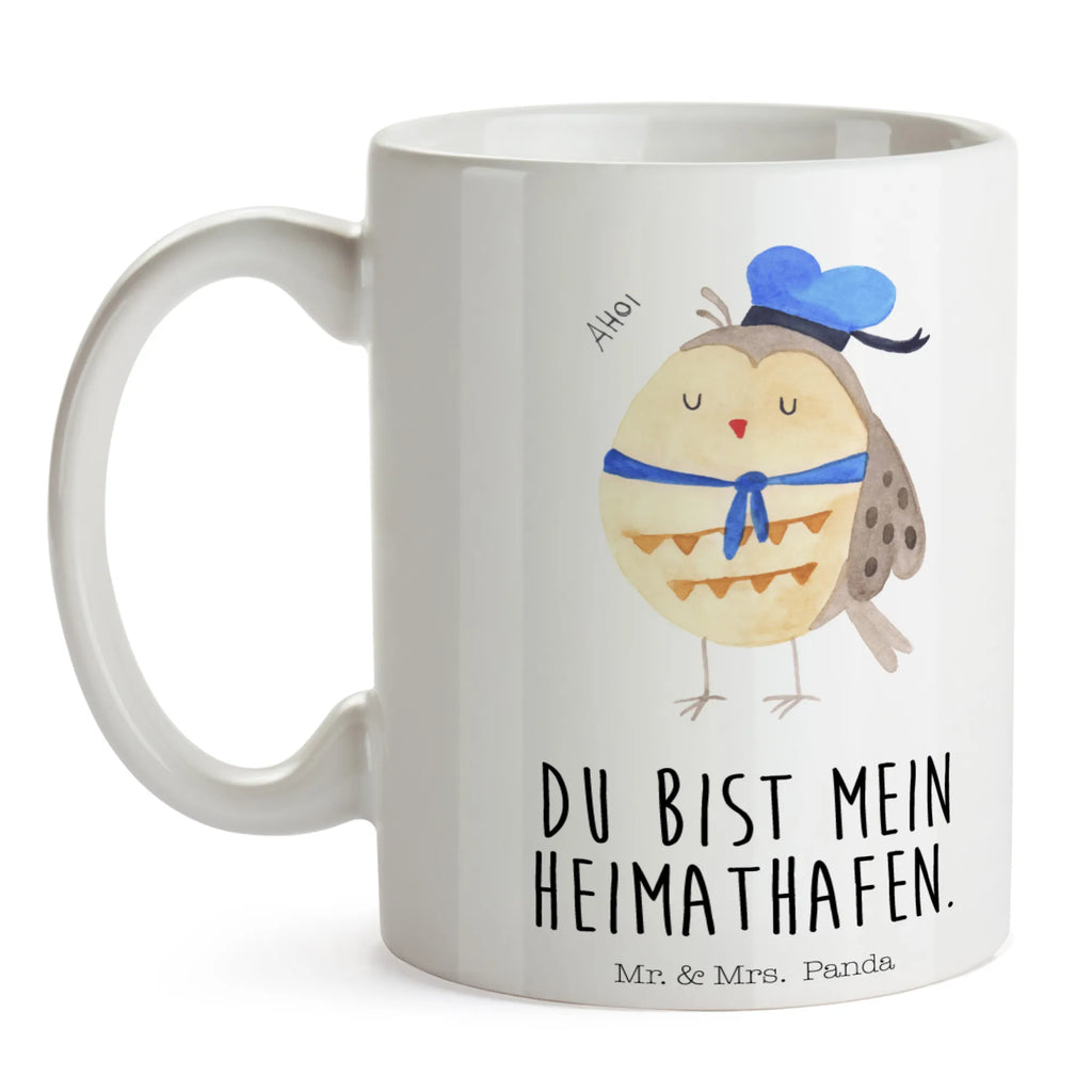 Tasse Eule Matrose Henkelbecher, Geschenktasse, Tasse mit Spruch, kaffeetasse bedruckt, Frühstückstasse, Pott, Mug, Sprüchetasse, Kakaotasse, Teetasse, milchkaffeetasse, Keramikbecher, Bürotasse, Tasse, Teepott, Bürobecher, hochwertige tasse, statement tasse, tasse für kaffee, Frühstücksbecher, Trinktasse, Tasse mit Motiv, Kaffeebecher, heißgetränkebecher, Kaffeetasse, kaffeebecher bedruckt, Dekotasse, Kaffeepott, kaffeebecher keramik, Teebecher, Trinkbecher, Bedruckte Tasse, schöne tasse, haferl, Designtasse, Henkeltasse, Coffee Mug, kaffeetasse keramik, design tasse, Motivtasse, Becher, Keramiktasse, tasse für büro, Eule, Owl, Hochzeitstag Geschenk, Wortspiel Lustig, Ehe, Matrose, Heimathafen, Seefahrer, Eule Deko, Eule Spruch, Freundin