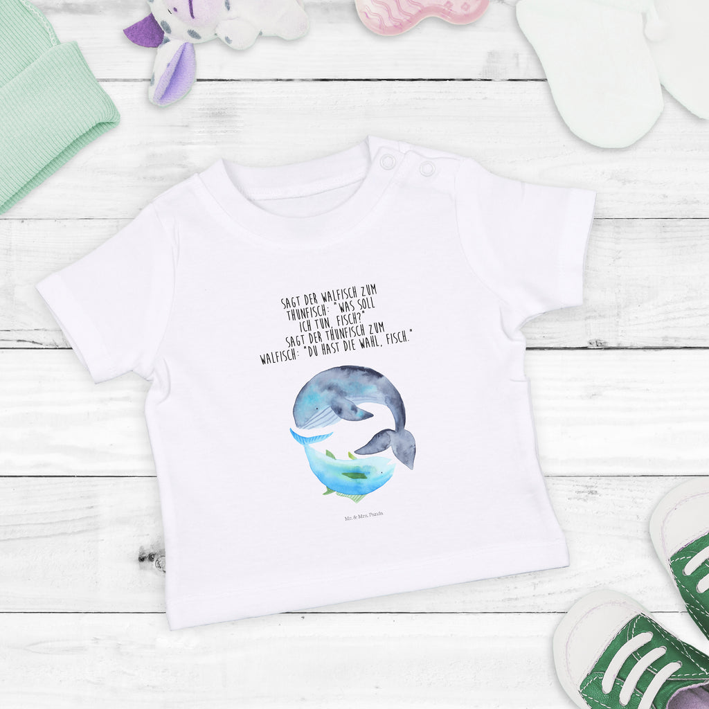 Organic Baby Shirt Walfisch Thunfisch Baby T-Shirt, Jungen Baby T-Shirt, Mädchen Baby T-Shirt, Shirt, Tiermotive, Gute Laune, lustige Sprüche, Tiere, Wal, Wahl, Tunfisch, Wortwitz lustig, Spruch lustig, Flachwitz, Witz, Spruch des Tages, Flachwitz Geschenk