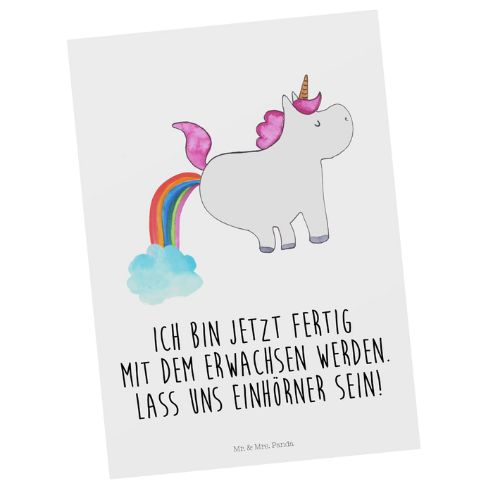 Postcard unicorn fart