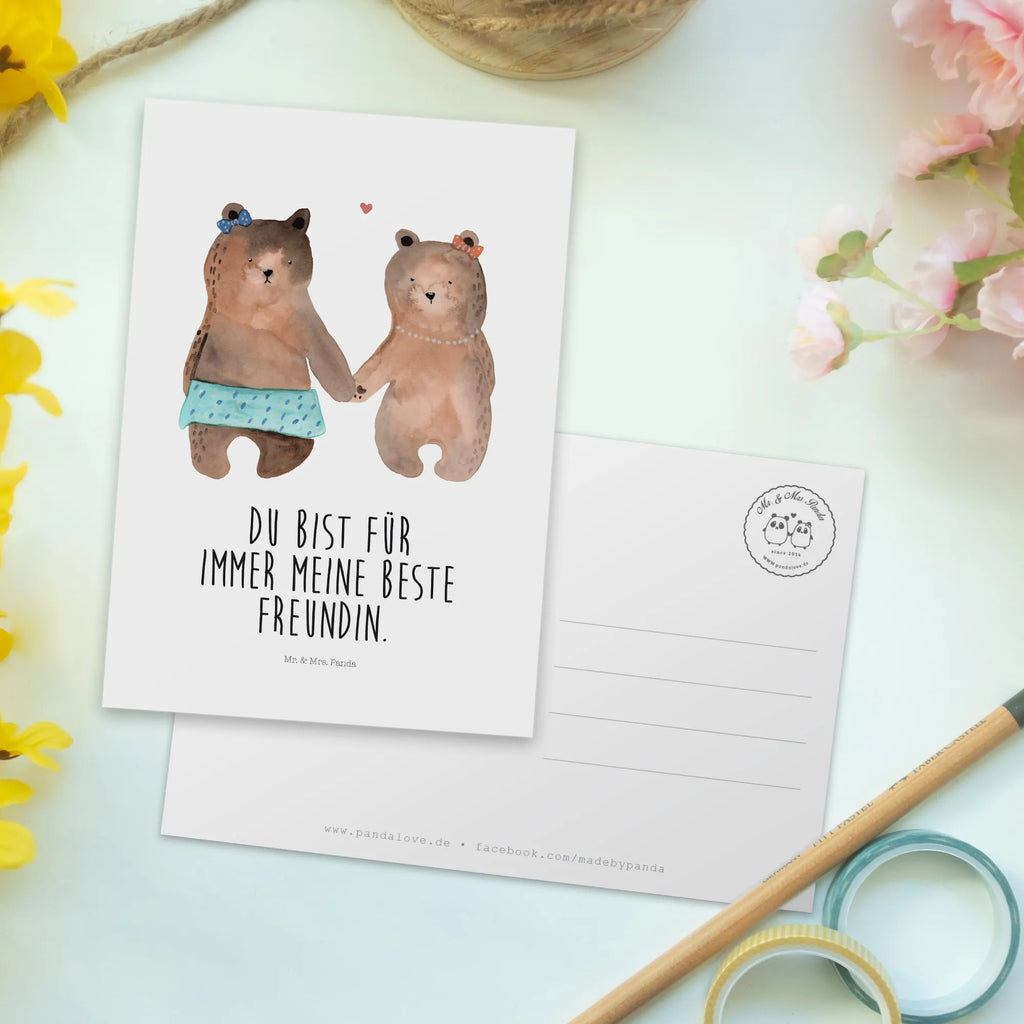 Postcard bear Girlfriend Einladungskarte, Dankeskarte, Geburtstagskarte, Ansichtskarten, Ansichtskarte, Karte, Postkarte, Grußkarte, Einladungskarten Geburtstag, Einladung Geburtstag, Geschenkkarte, Einladung, Bär, Teddy, Teddybär, Bär Freundin Beste Freund Liebe Liebesbeweis Verliebt Kumpel Kumpeliene