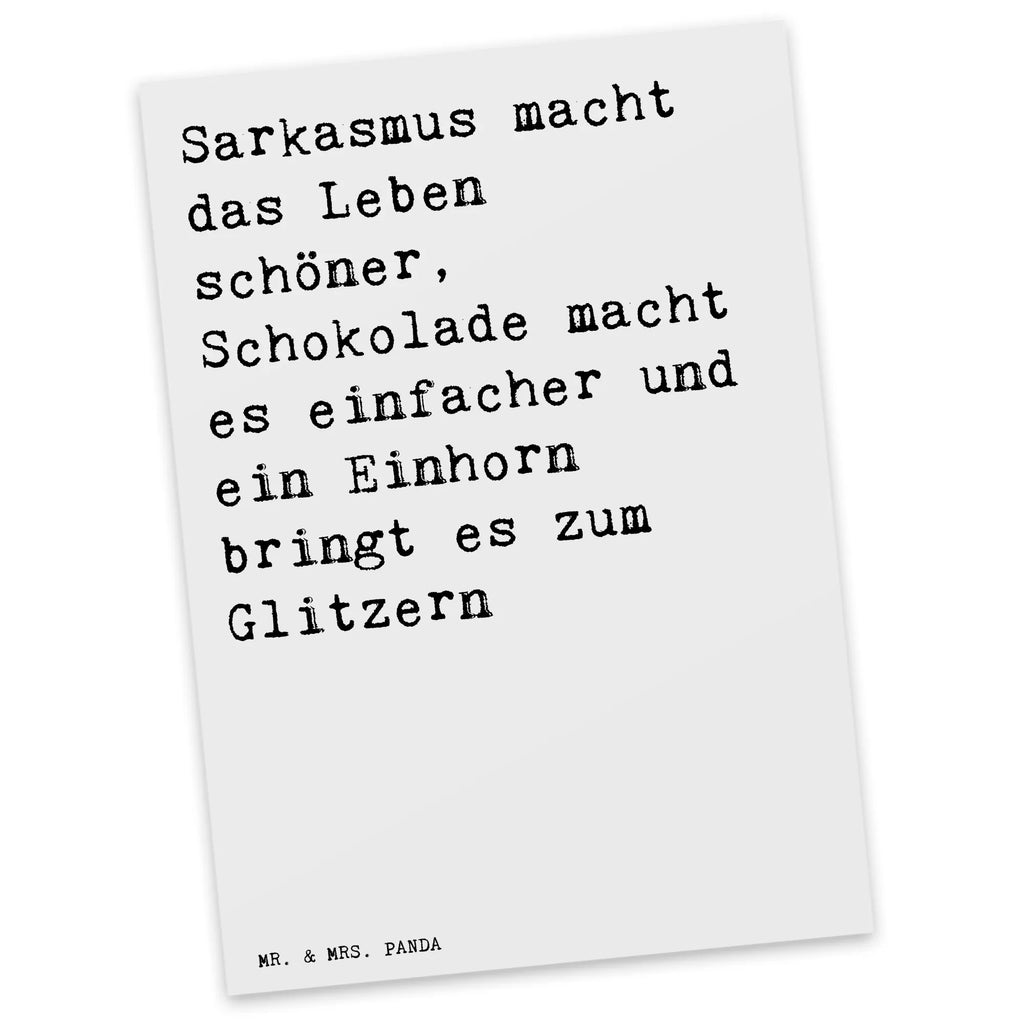 Postcard Sarkasmus macht das Leben... Postcard, postcards, letter, gift, card, invitation, invitation card, gift card, paper, saying, sayings, funny, wisdom, quotes, Sayings Proverbs Wisdom Quotes Funny Wisdom Words