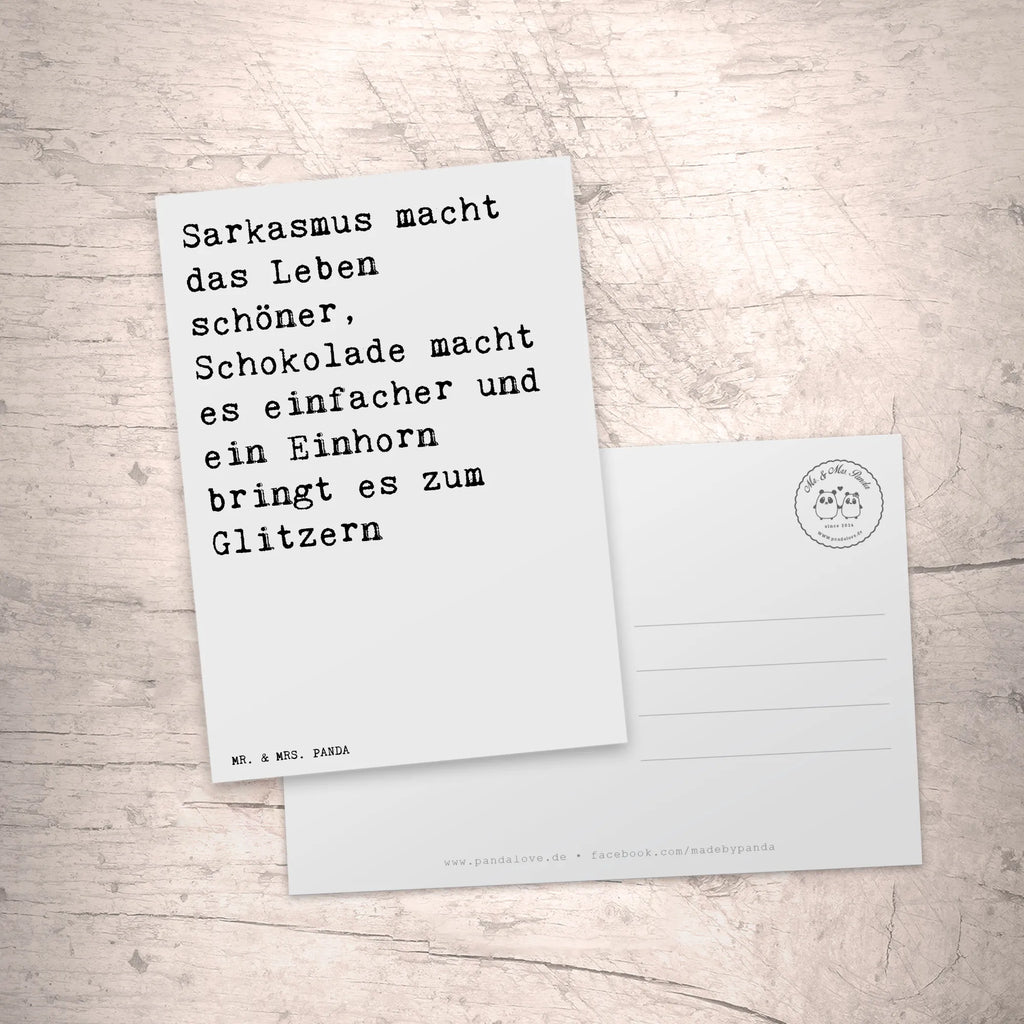 Postcard Sarkasmus macht das Leben... Postcard, postcards, letter, gift, card, invitation, invitation card, gift card, paper, saying, sayings, funny, wisdom, quotes, Sayings Proverbs Wisdom Quotes Funny Wisdom Words
