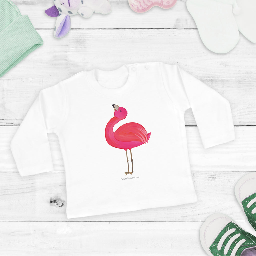 Baby Longsleeve Flamingo stolz Mädchen, Jungen, Baby, Langarm, Bio, Kleidung, Longsleeve, Flamingo, stolz, Freude, Selbstliebe, Selbstakzeptanz, Freundin, beste Freundin, Tochter, Mama, Schwester