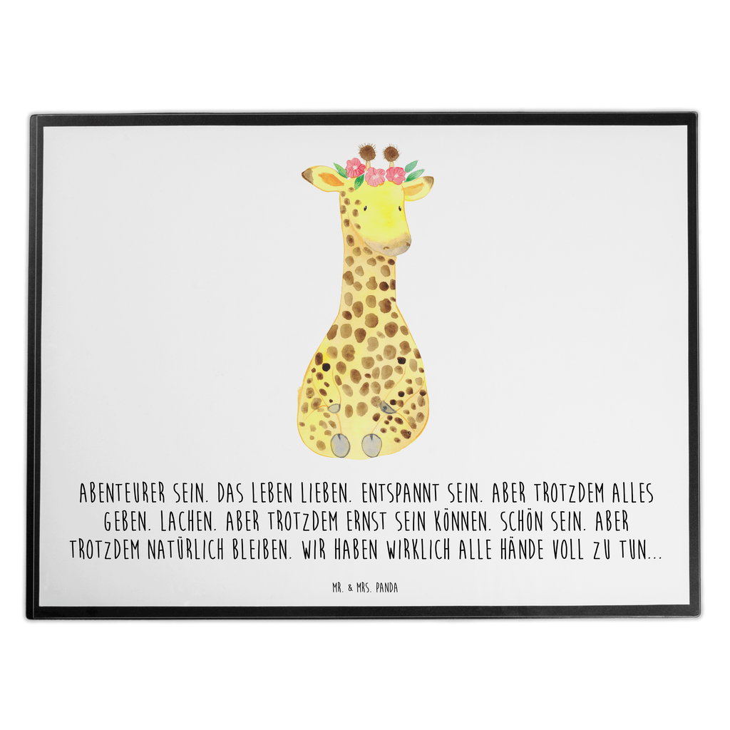 Schreibtischunterlage Giraffe Blumenkranz Schreibunterlage, Schreibtischauflage, Bürobedarf, Büroartikel, Schreibwaren, Schreibtisch Unterlagen, Schreibtischunterlage Groß, Afrika, Wildtiere, Giraffe, Blumenkranz, Abenteurer, Selbstliebe, Freundin