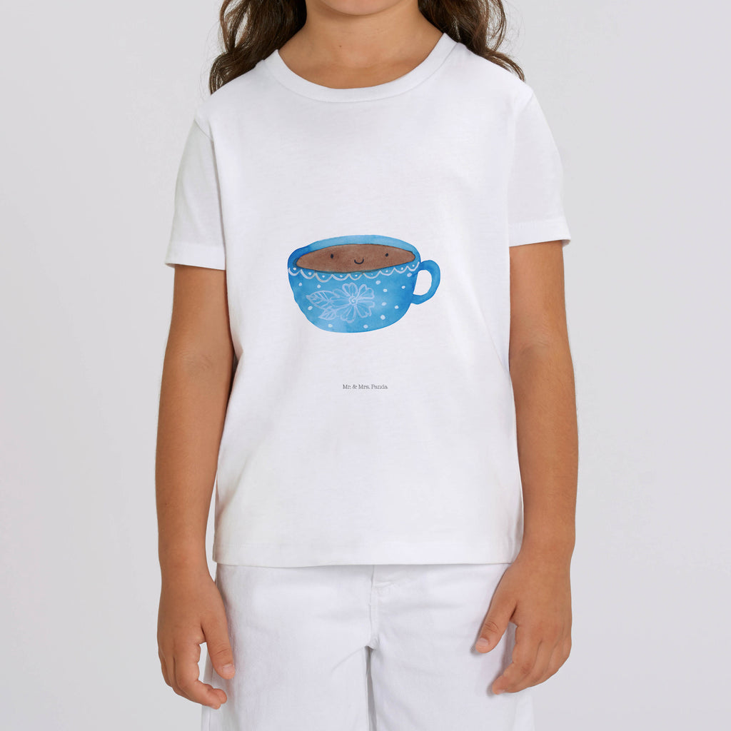 Organic Kinder T-Shirt Kaffee Tasse Kinder T-Shirt, Kinder T-Shirt Mädchen, Kinder T-Shirt Jungen, Tiermotive, Gute Laune, lustige Sprüche, Tiere, Kaffee, Tasse, Liebe, Geschmack, Genuss, Glücklich