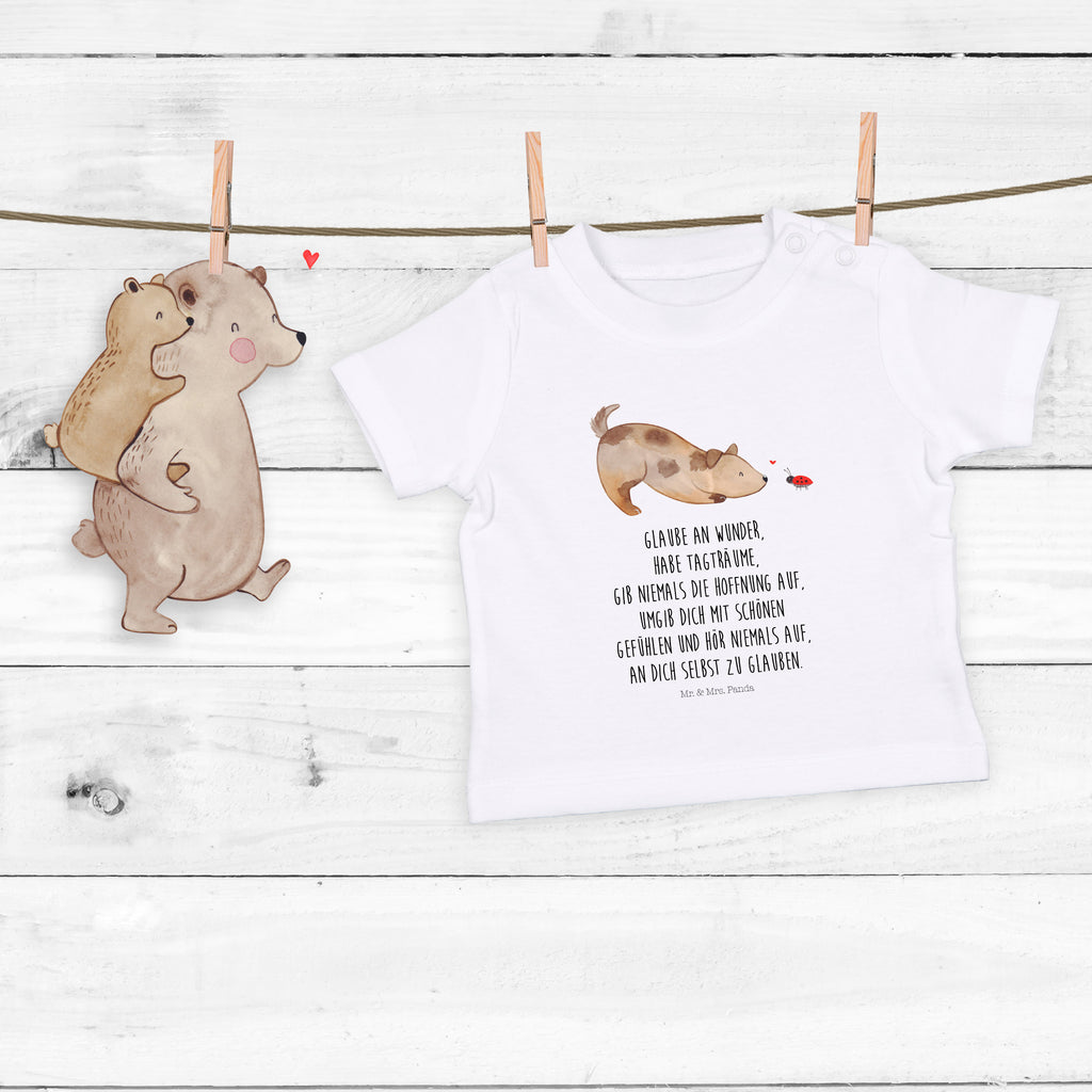 Organic Baby Shirt Hund Marienkäfer Baby T-Shirt, Jungen Baby T-Shirt, Mädchen Baby T-Shirt, Shirt, Hund, Hundemotiv, Haustier, Hunderasse, Tierliebhaber, Hundebesitzer, Sprüche, Hunde, Hundespruch, Marienkäfer, Mischling, Mischlinghund