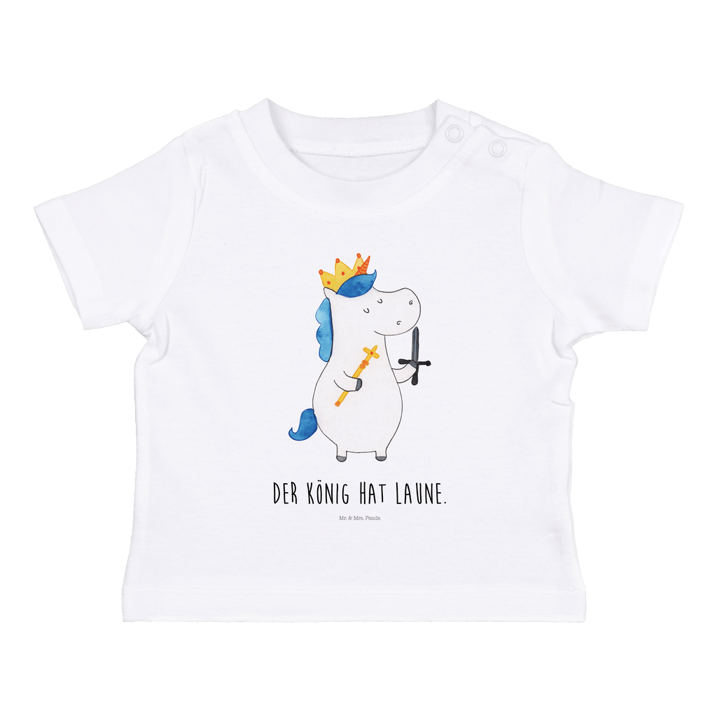 Organic Baby Shirt Einhorn König mit Schwert Baby T-Shirt, Jungen Baby T-Shirt, Mädchen Baby T-Shirt, Shirt, Einhorn, Einhörner, Einhorn Deko, Pegasus, Unicorn, König, Ritter, Mittelalter