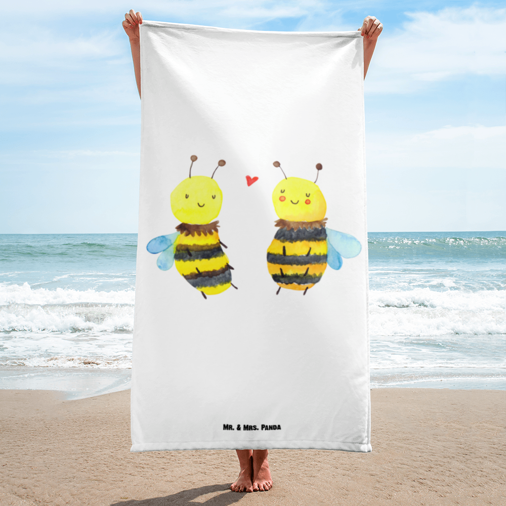 XL Badehandtuch Biene Verliebt Handtuch, Badetuch, Duschtuch, Strandtuch, Saunatuch, Biene, Wespe, Hummel