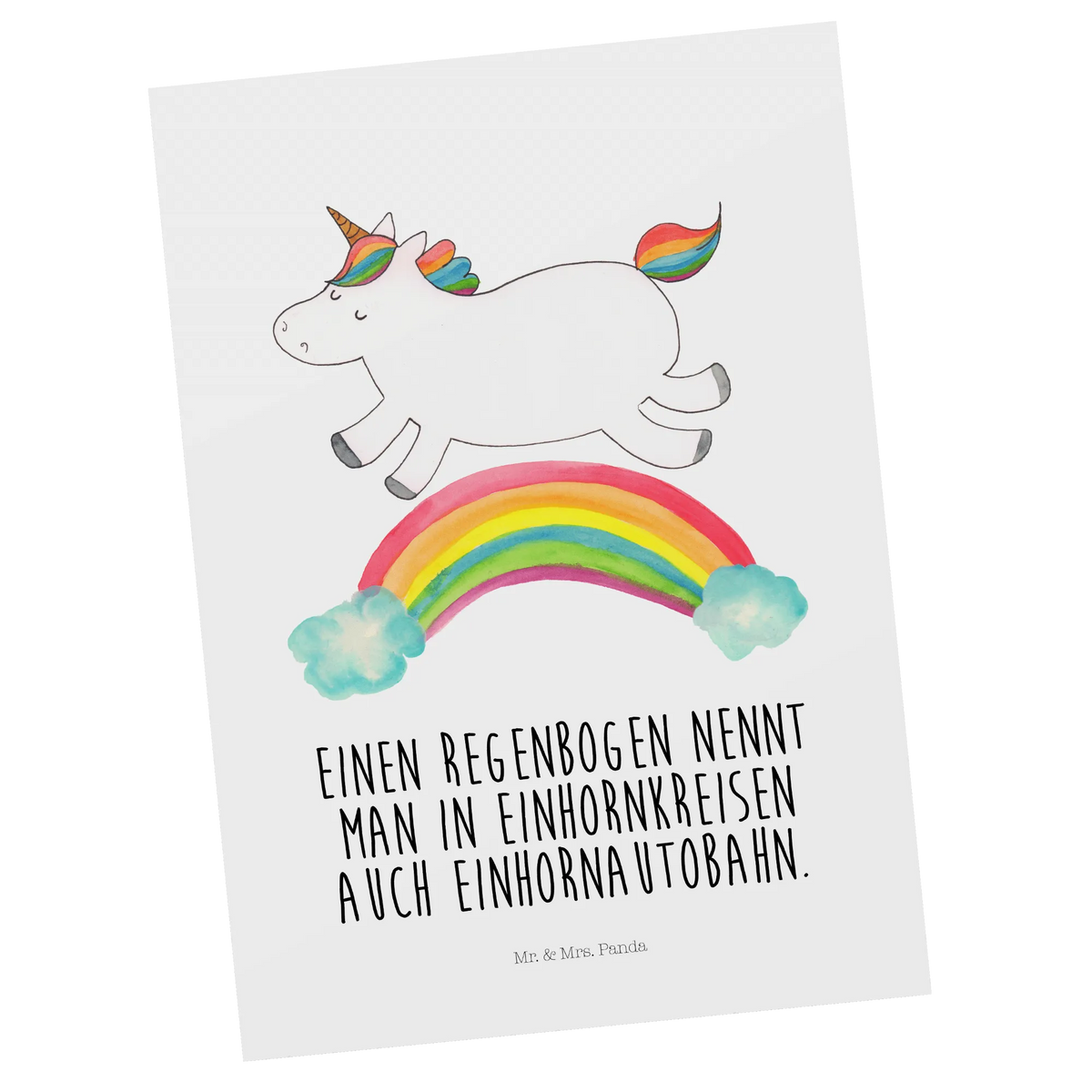 Postcard unicorn rainbow expressway, unicorn highway, unicornpower, gift, rainbow, birthday present, unicorn car, unicorn love