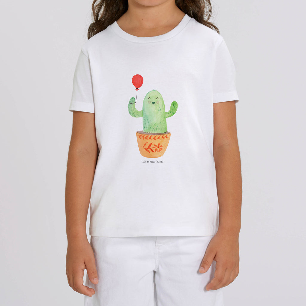 Organic Kinder T-Shirt Kaktus Luftballon Kinder T-Shirt, Kinder T-Shirt Mädchen, Kinder T-Shirt Jungen, Kaktus, Kakteen, Luftballon, Neustart, Freude, Büro, Stress, Büroalltag, Freundin, Freund, Ausbildung, Prüfung