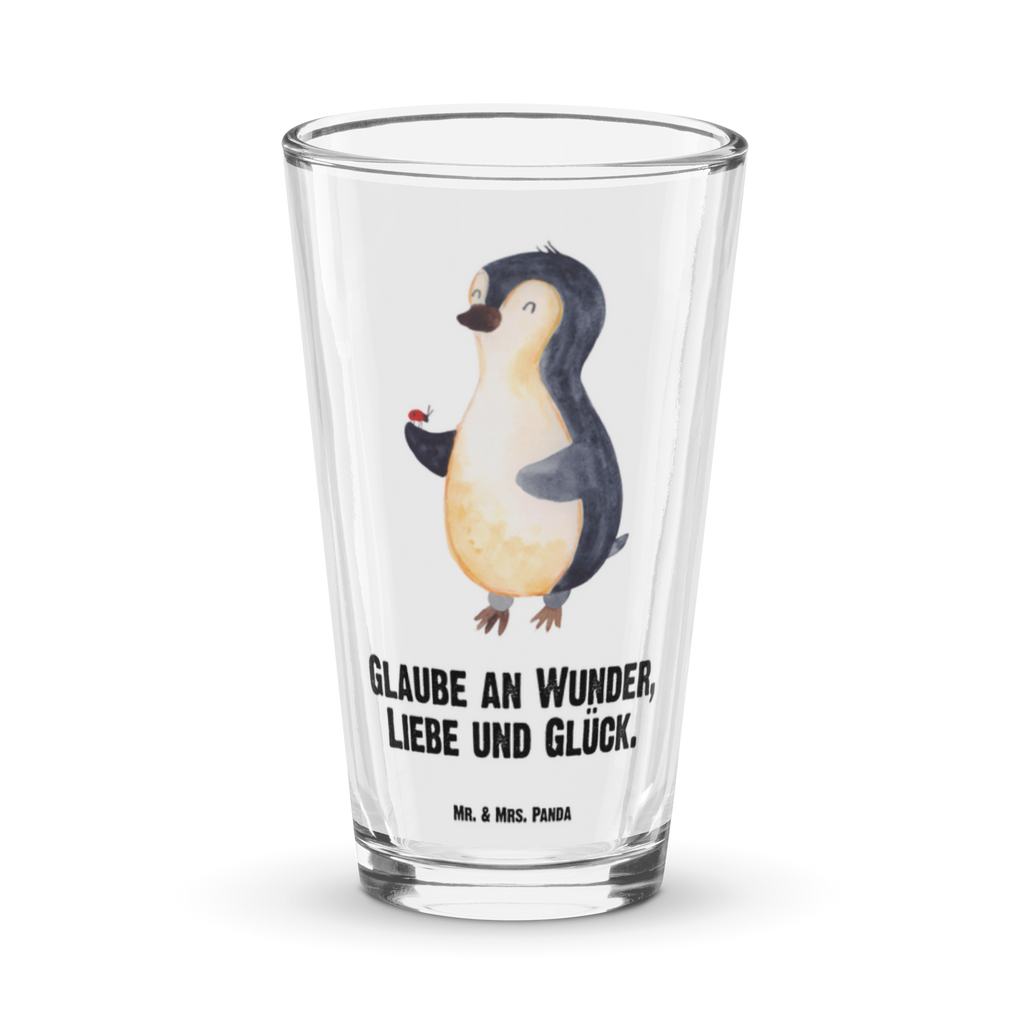 Premium Trinkglas Pinguin Marienkäfer Trinkglas, Glas, Pint Glas, Bierglas, Cocktail Glas, Wasserglas, Pinguin, Pinguine, Marienkäfer, Liebe, Wunder, Glück, Freude, Lebensfreude