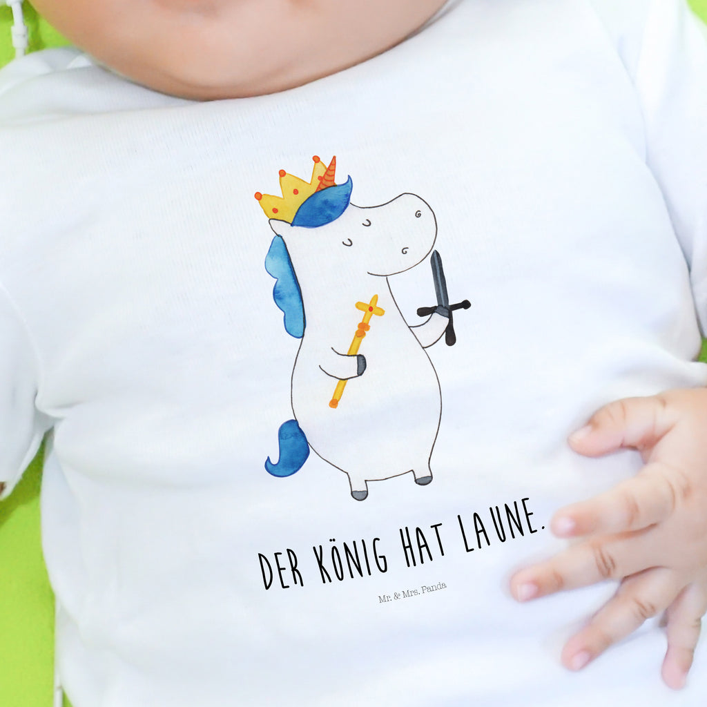 Organic Baby Shirt Einhorn König mit Schwert Baby T-Shirt, Jungen Baby T-Shirt, Mädchen Baby T-Shirt, Shirt, Einhorn, Einhörner, Einhorn Deko, Pegasus, Unicorn, König, Ritter, Mittelalter