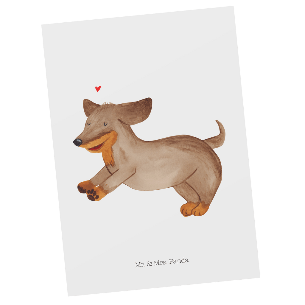 Postkarte Hund Dackel fröhlich Postkarte, Karte, Geschenkkarte, Grußkarte, Einladung, Ansichtskarte, Geburtstagskarte, Einladungskarte, Dankeskarte, Hund, Hundemotiv, Haustier, Hunderasse, Tierliebhaber, Hundebesitzer, Sprüche, Hunde, Dackel, Dachshund, happy dog