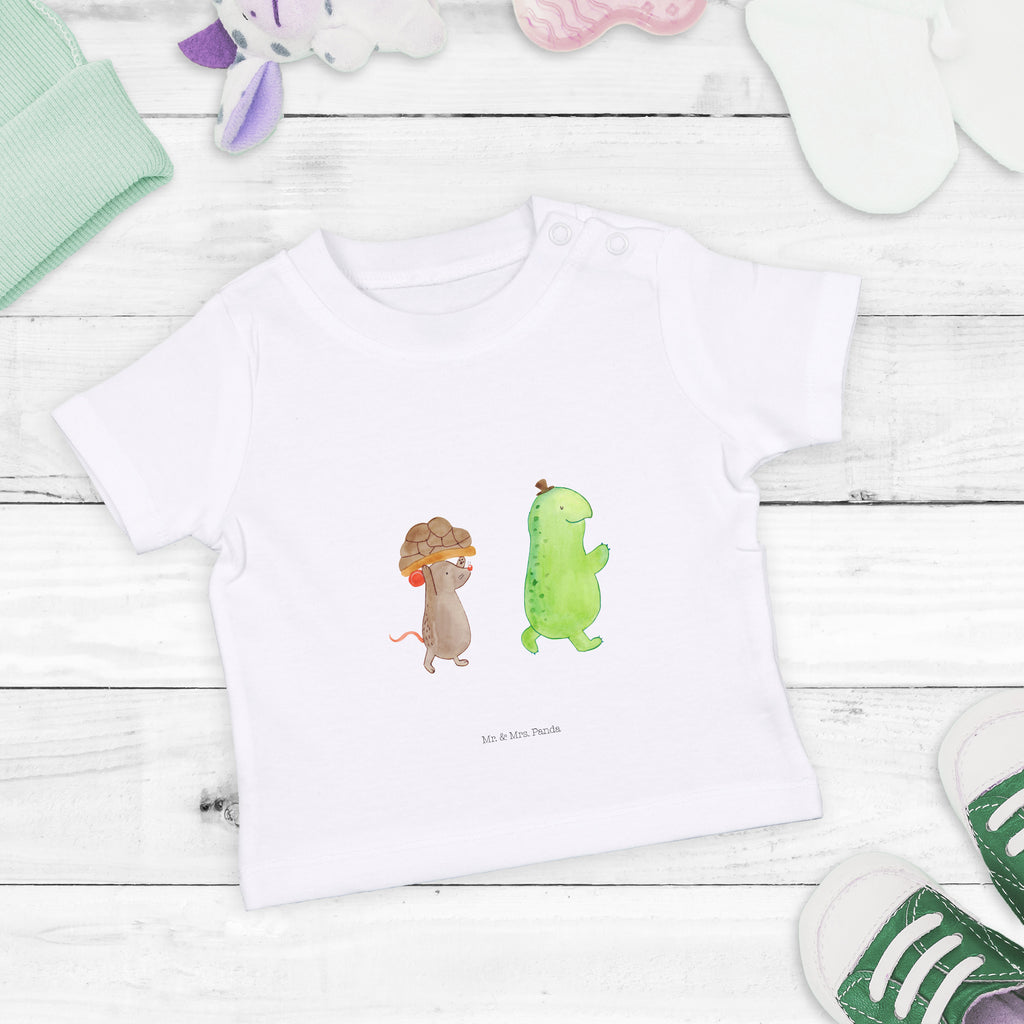 Organic Baby Shirt Schildkröte Maus Baby T-Shirt, Jungen Baby T-Shirt, Mädchen Baby T-Shirt, Shirt, Schildkröte, Maus, Freunde, Freundinnen, beste Freunde, beste Freundinnen