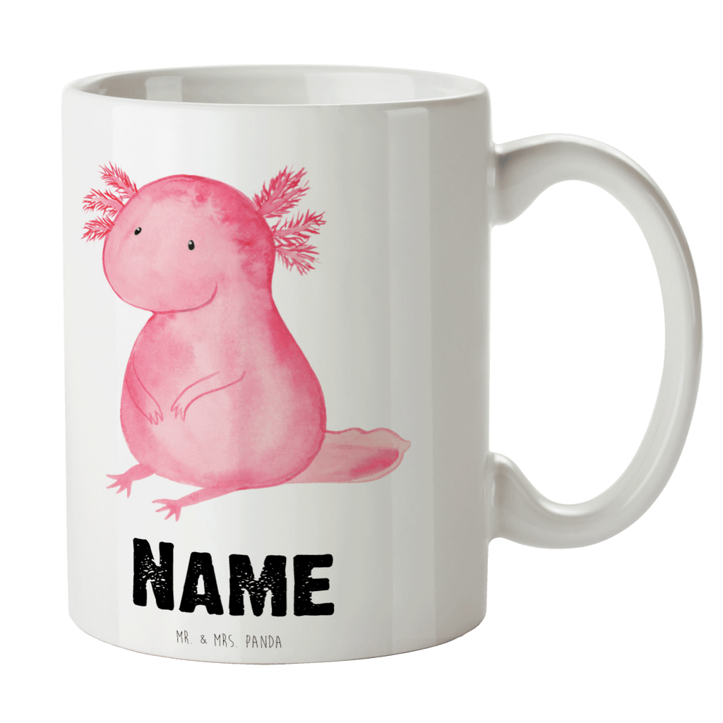 Personalisierte Tasse Axolotl Personalisierte Tasse, Namenstasse, Wunschname, Personalisiert, Tasse, Namen, Drucken, Tasse mit Namen, Axolotl, Molch, Axolot, vergnügt, fröhlich, zufrieden, Lebensstil, Weisheit, Lebensweisheit, Liebe, Freundin