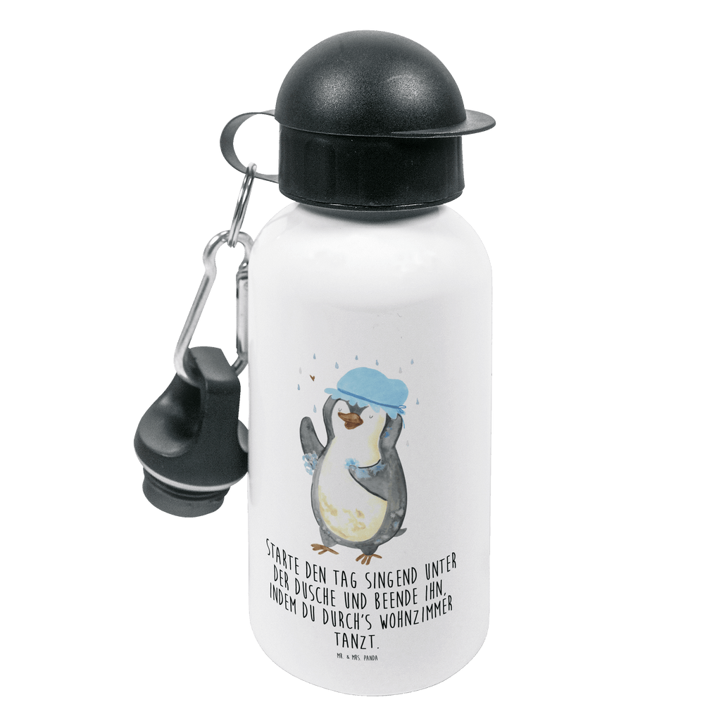 Kindertrinkflasche Pinguin duscht Kindertrinkflasche, Kinder Trinkflasche, Trinkflasche, Flasche, Kinderflasche, Kinder, Kids, Kindergarten Flasche, Grundschule, Jungs, Mädchen, Pinguin, Pinguine, Dusche, duschen, Lebensmotto, Motivation, Neustart, Neuanfang, glücklich sein