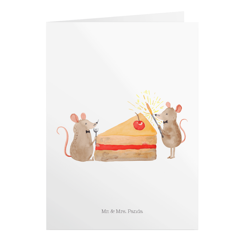Geburtstagskarte Mäuse Kuchen Grusskarte, Klappkarte, Einladungskarte, Glückwunschkarte, Hochzeitskarte, Geburtstagskarte, Geburtstag, Geburtstagsgeschenk, Geschenk, Kuchen, Maus, Mäuse, Party, Leben, Glück