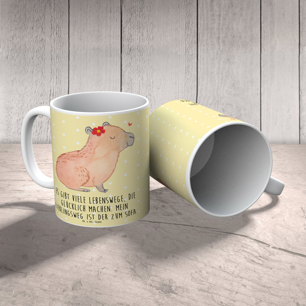Tasse Capybara Blume Tasse, Kaffeetasse, Teetasse, Becher, Kaffeebecher, Teebecher, Keramiktasse, Porzellantasse, Büro Tasse, Geschenk Tasse, Tasse Sprüche, Tasse Motive, Tiermotive, Gute Laune, lustige Sprüche, Tiere, Capybara