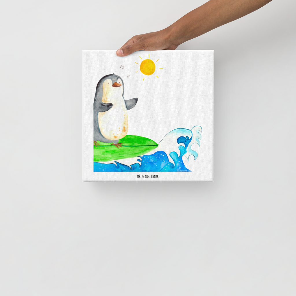 Leinwand Bild Pinguin Surfer Leinwand, Bild, Kunstdruck, Wanddeko, Dekoration, Pinguin, Pinguine, surfen, Surfer, Hawaii, Urlaub, Wellen, Wellen reiten, Portugal