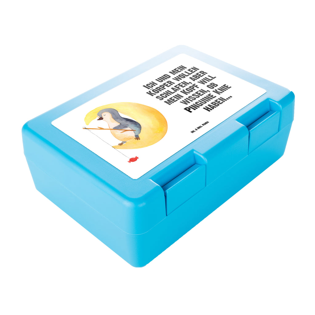 Brotdose Pinguin Mond Brotbox, Snackbox, Lunch box, Butterbrotdose, Brotzeitbox, Pinguin, Pinguine, Spruch, schlafen, Nachtruhe, Einschlafen, Schlafzimmer, Schlafstörungen, Gästezimmer