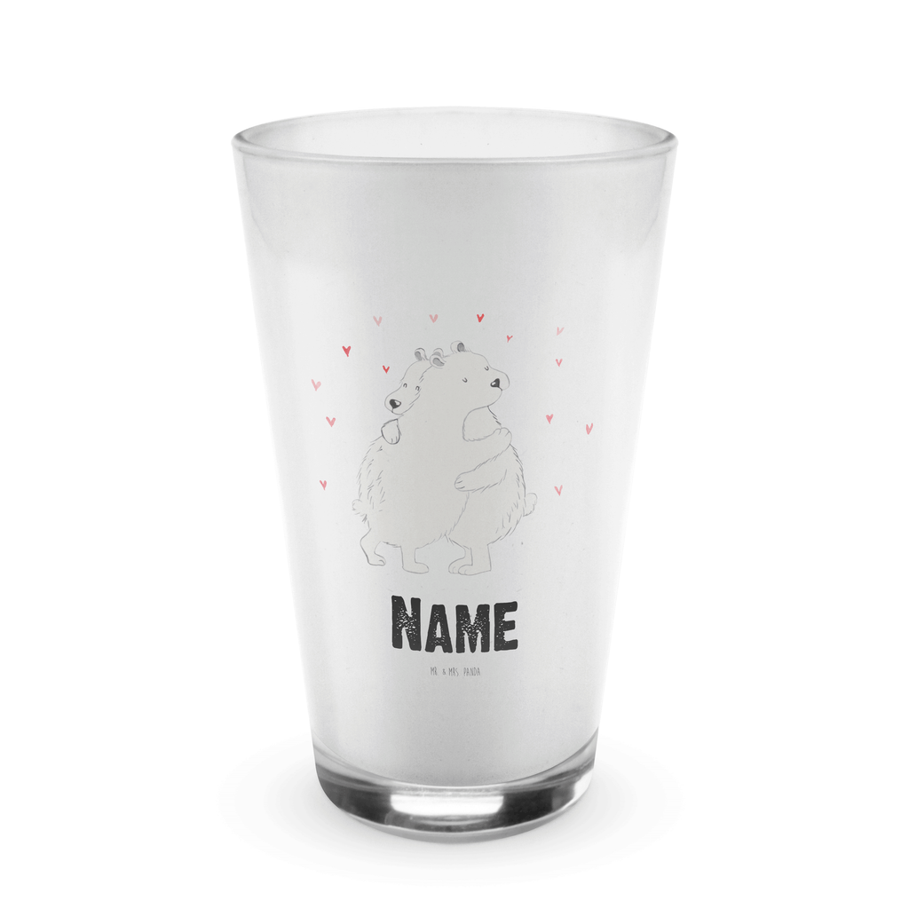Personalisiertes Glas Eisbär Umarmen Bedrucktes Glas, Glas mit Namen, Namensglas, Glas personalisiert, Name, Bedrucken, Tiermotive, Gute Laune, lustige Sprüche, Tiere