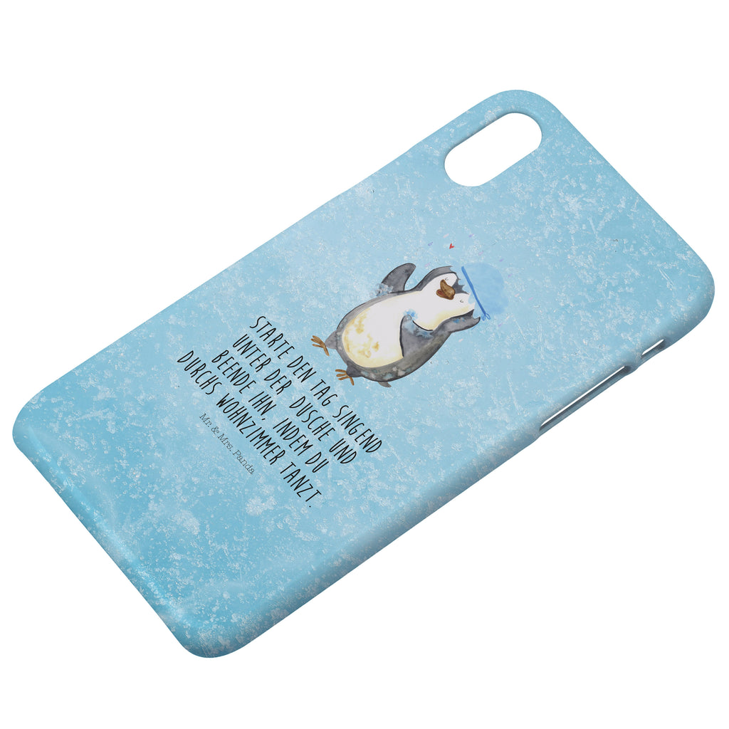 Handyhülle Pinguin Duschen Iphone 11 Pro Handyhülle, Iphone 11 Pro, Handyhülle, Premium Kunststoff, Pinguin, Pinguine, Dusche, duschen, Lebensmotto, Motivation, Neustart, Neuanfang, glücklich sein