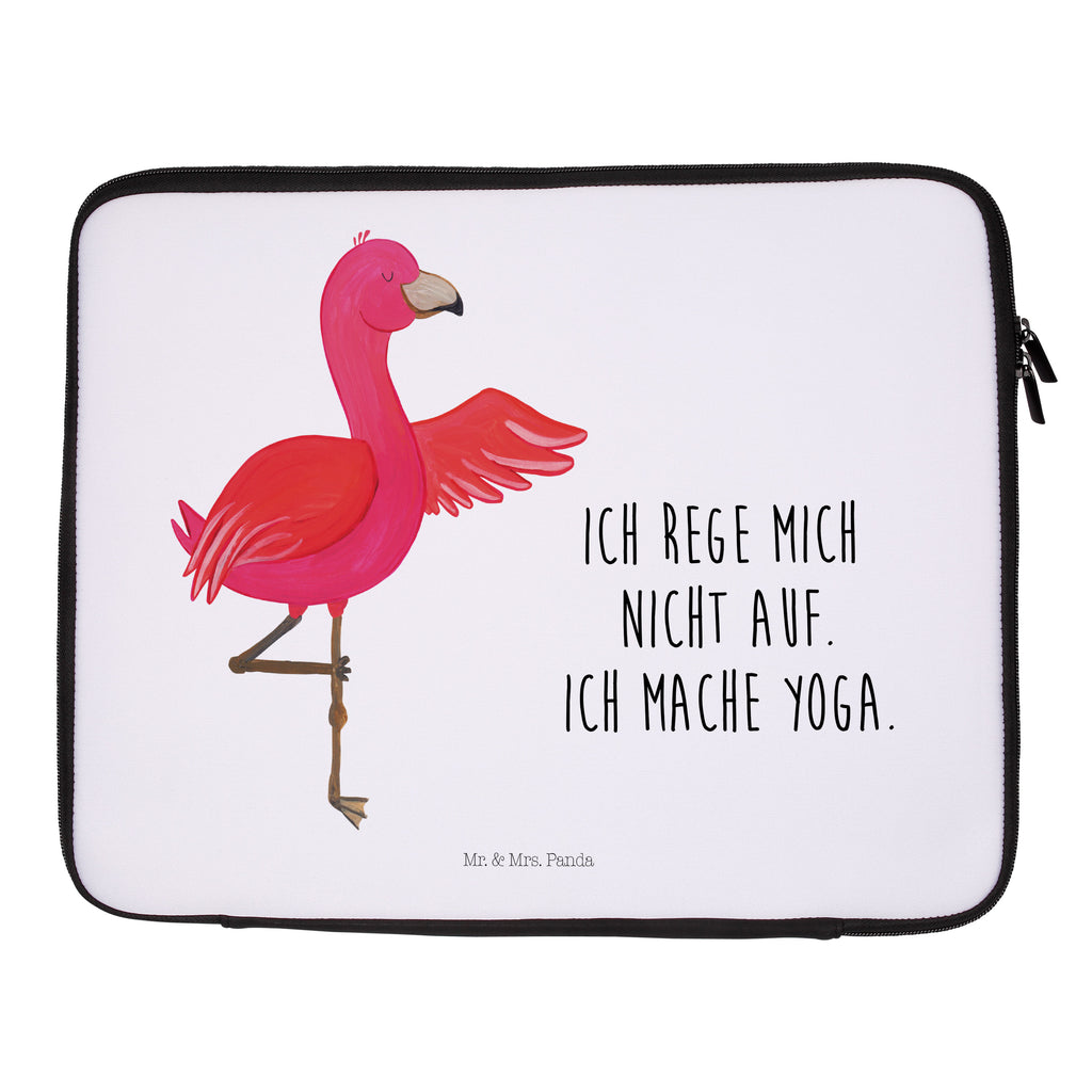Notebook Tasche Flamingo Yoga Notebook Tasche, Laptop, Computertasche, Tasche, Notebook-Tasche, Notebook-Reisehülle, Notebook Schutz, Flamingo, Vogel, Yoga, Namaste, Achtsamkeit, Yoga-Übung, Entspannung, Ärger, Aufregen, Tiefenentspannung