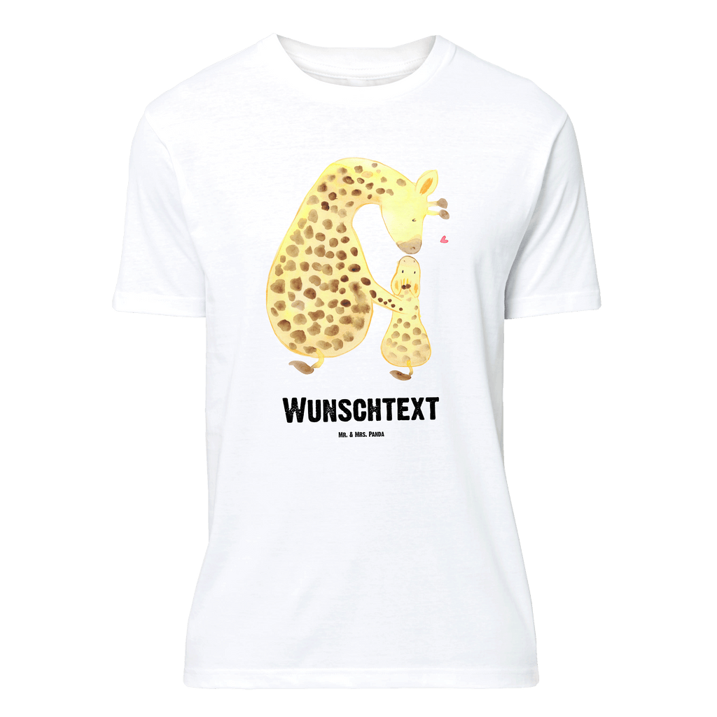 Personalisiertes T-Shirt Giraffe mit Kind T-Shirt Personalisiert, T-Shirt mit Namen, T-Shirt mit Aufruck, Männer, Frauen, Afrika, Wildtiere, Giraffe, Kind, Mutter, Mama, Tochter, Sohn, Lieblingsmensch