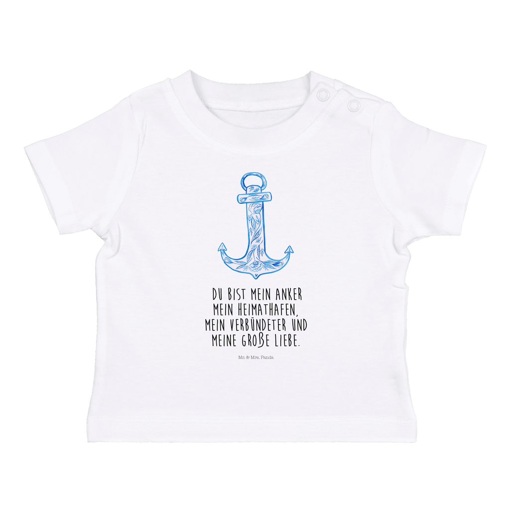 Organic Baby Shirt Anker Blau Baby T-Shirt, Jungen Baby T-Shirt, Mädchen Baby T-Shirt, Shirt, Tiermotive, Gute Laune, lustige Sprüche, Tiere