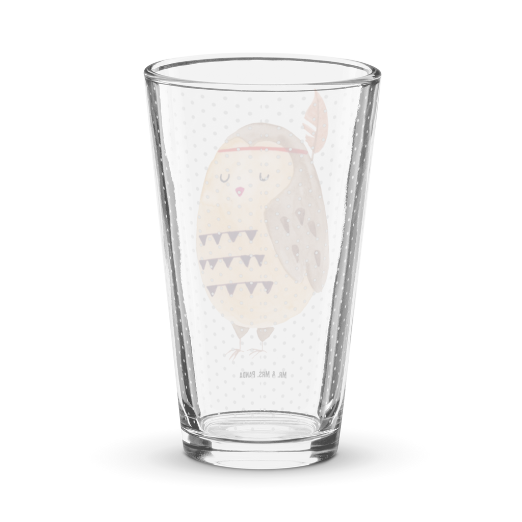 Premium Trinkglas Eule Federschmuck Trinkglas, Glas, Pint Glas, Bierglas, Cocktail Glas, Wasserglas, Eule, Eule Deko, Owl, Das Leben ist ein Abenteuer, Reisespruch, Federschmuck, Dekoration