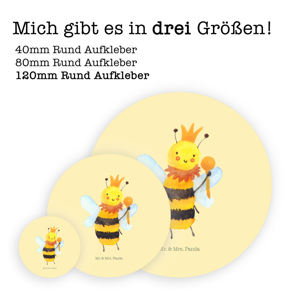 Rund Aufkleber Biene König Sticker, Aufkleber, Etikett, Biene, Wespe, Hummel