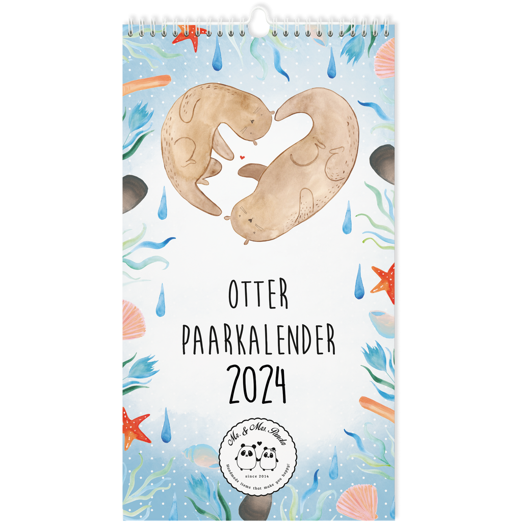 Partnerkalender 2024 Otter Collection Kalender, Kalender für Paare, Jahreskalender, gemeinsamer Kalender, Kalender für zwei, Wandkalender, Otter, Fischotter, Seeotter