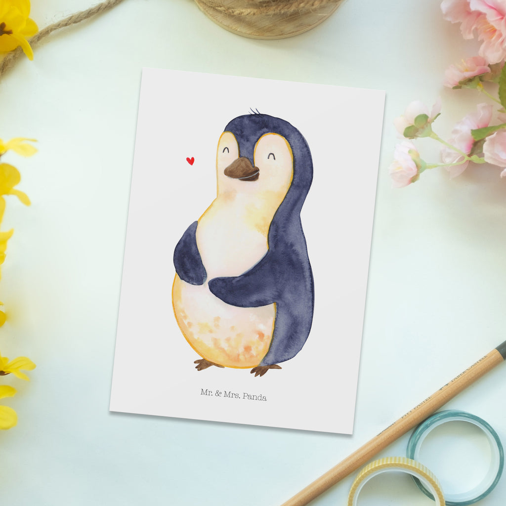 Postkarte Pinguin Diät Geschenkkarte, Grußkarte, Karte, Einladung, Ansichtskarte, Geburtstagskarte, Einladungskarte, Dankeskarte, Pinguin, Pinguine, Diät, Abnehmen, Abspecken, Gewicht, Motivation, Selbstliebe, Körperliebe, Selbstrespekt
