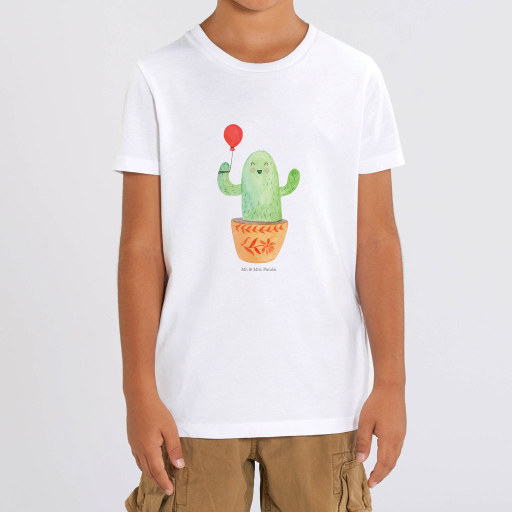 Organic Kinder T-Shirt Kaktus Luftballon Kinder T-Shirt, Kinder T-Shirt Mädchen, Kinder T-Shirt Jungen, Kaktus, Kakteen, Luftballon, Neustart, Freude, Büro, Stress, Büroalltag, Freundin, Freund, Ausbildung, Prüfung